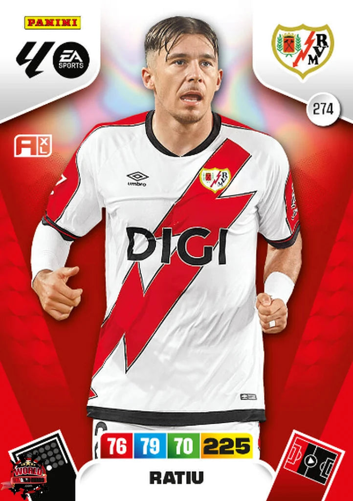 #274 | Adrenalyn XL | La Liga | 2025-2026 | Ratiu | Rayo Vallecano | Basico
