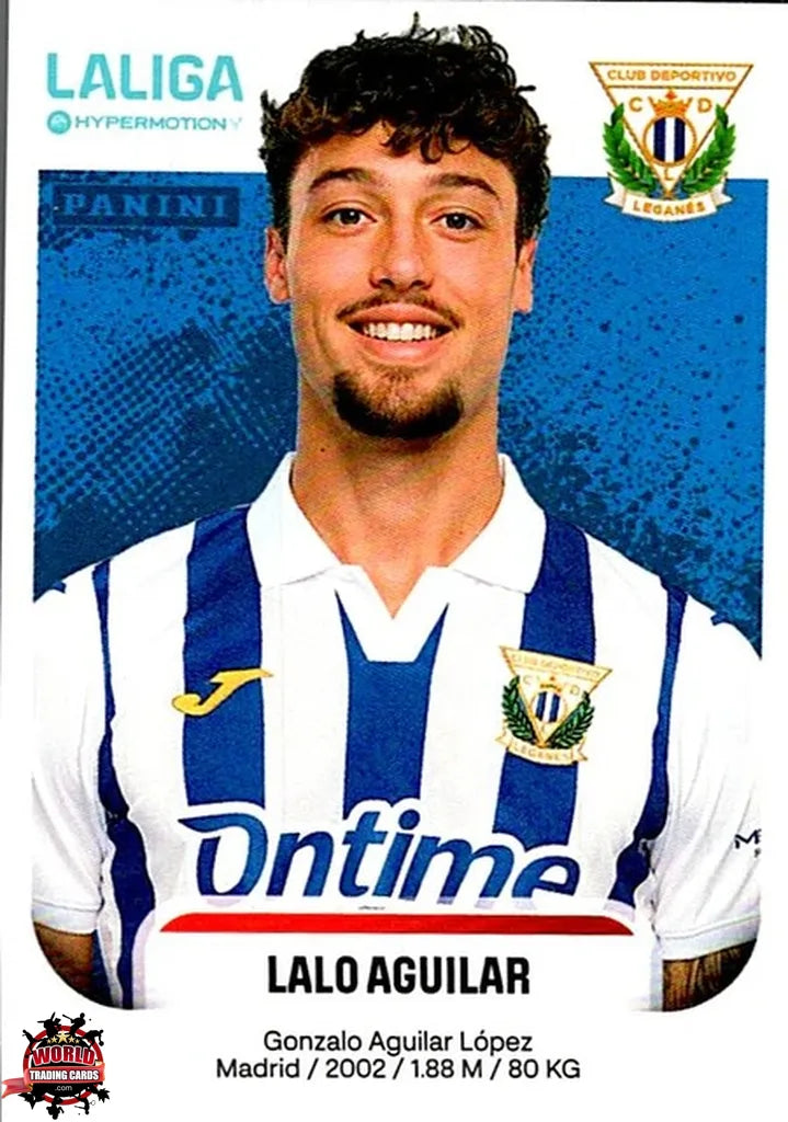 Cromo Trading Card Fútbol-Lalo Aguilar-CD Leganés-Panini La Liga HypermotionV 2025-2026-274-Basico