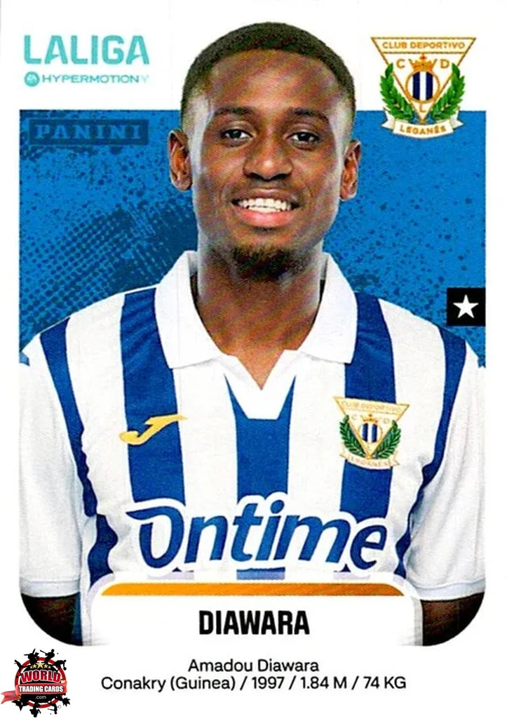 Cromo Trading Card Fútbol-Diawara-CD Leganés-Panini La Liga HypermotionV 2025-2026-277-Basico