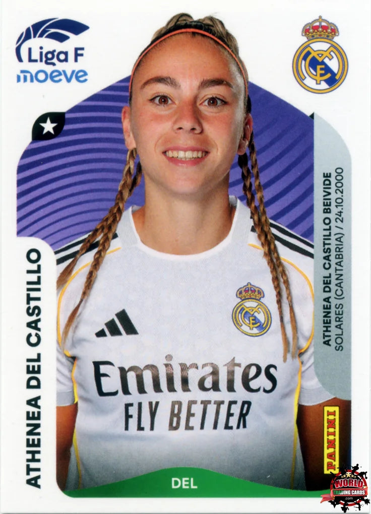 Cromo Trading Card Fútbol-Athenea del Castillo-Real Madrid-Panini Liga F Moeve 2025-2026-277-Basico