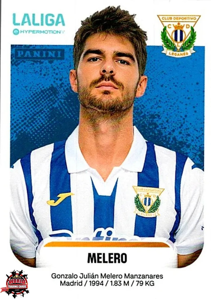 Cromo Trading Card Fútbol-Melero-CD Leganés-Panini La Liga HypermotionV 2025-2026-279-Basico