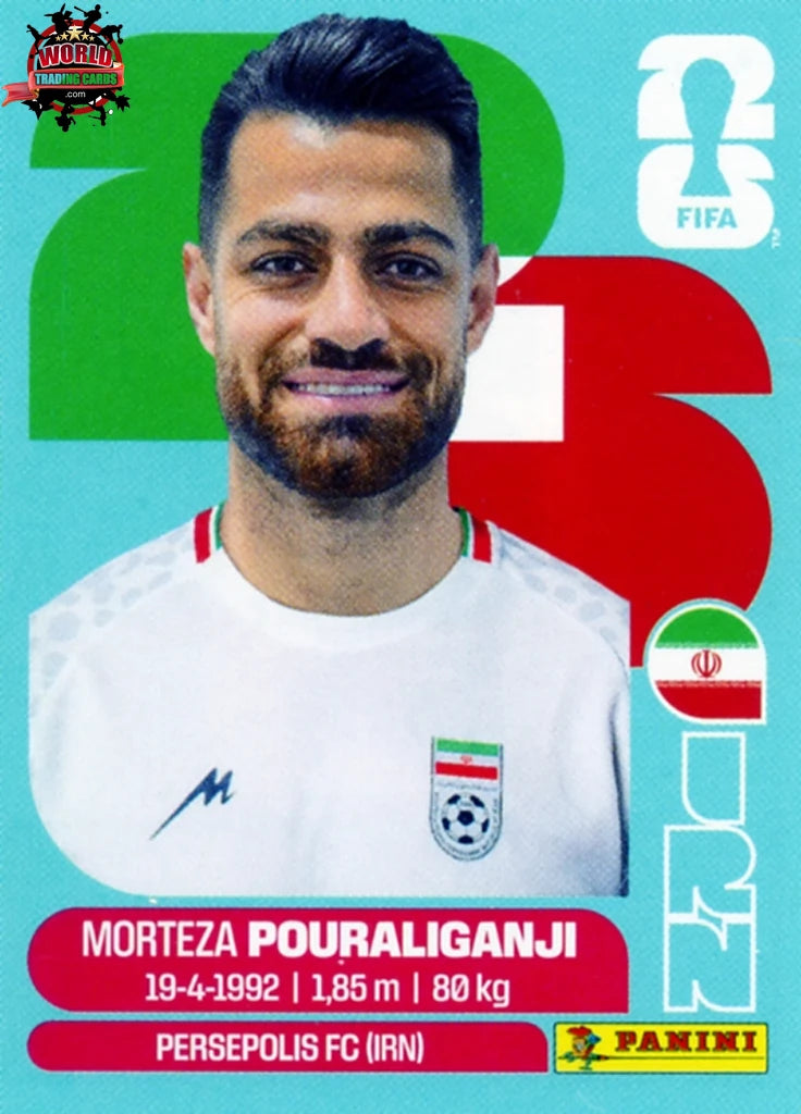 #IRN003 | Panini | Fifa World Cup Stickers | 2026 | Morteza Pouraliganji | Iran | Base - International version