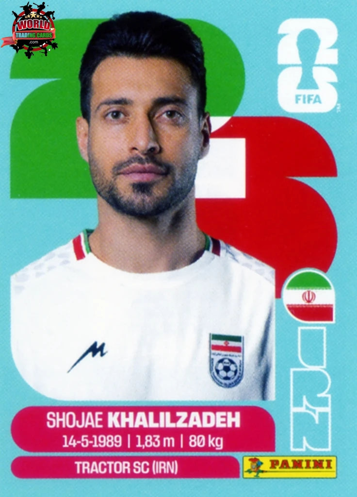 #IRN006 | Panini | Fifa World Cup Stickers | 2026 | Shojae Khalilzadeh | Iran | Base - International version