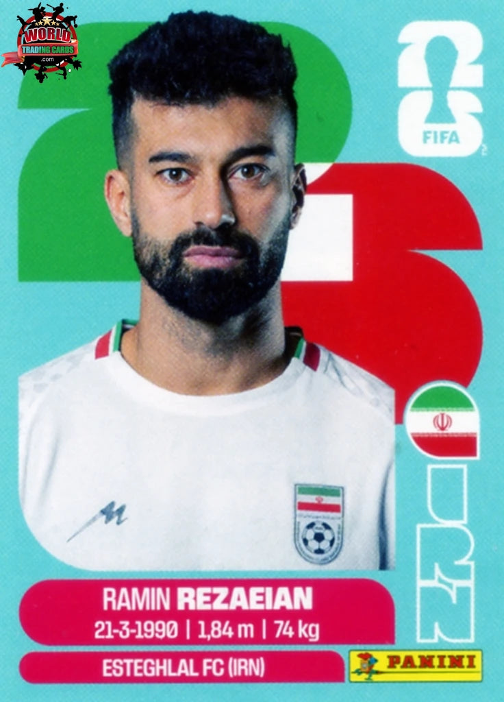 #IRN007 | Panini | Fifa World Cup Stickers | 2026 | Ramin Rezaeian | Iran | Base - International version