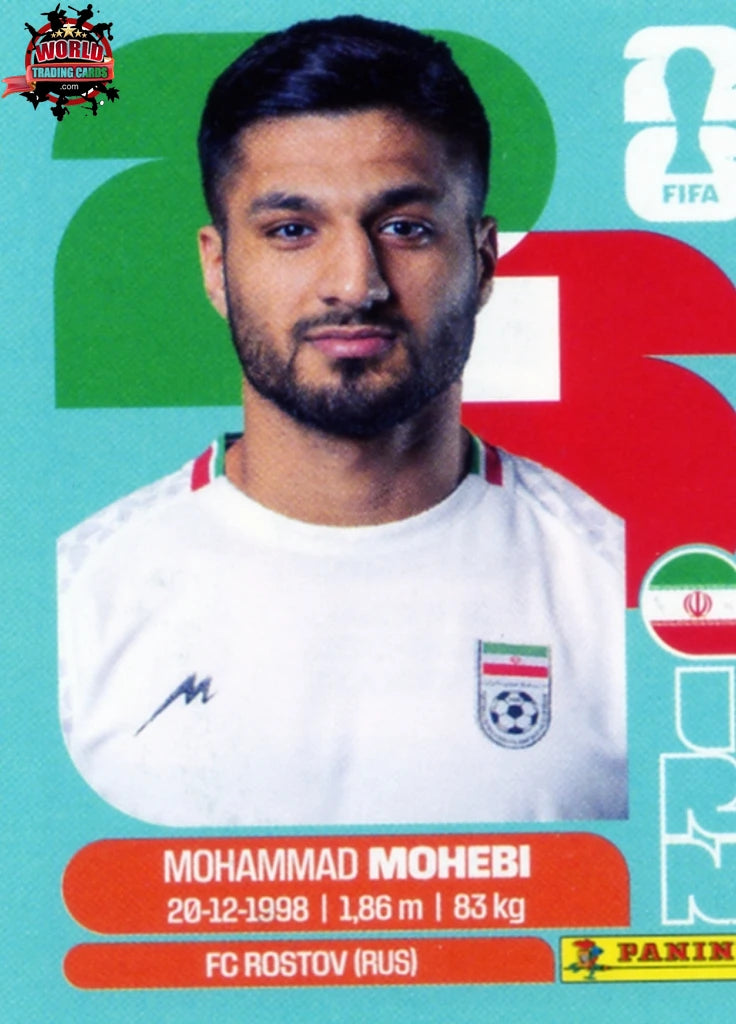 #IRN016 | Panini | Fifa World Cup Stickers | 2026 | Mohammad Mohebi | Iran | Base - International version