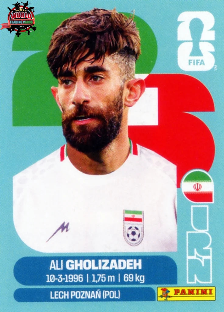 #IRN020 | Panini | Fifa World Cup Stickers | 2026 | Ali Gholizadeh | Iran | Base - International version