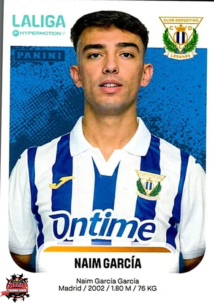 Cromo Trading Card Fútbol-Naim García-CD Leganés-Panini La Liga HypermotionV 2025-2026-281-Basico