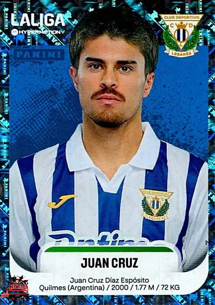 Cromo Trading Card Fútbol-Juan Cruz-CD Leganés-Panini La Liga HypermotionV 2025-2026-282-Brillante