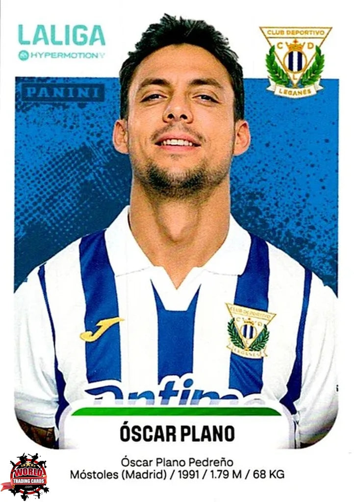 Cromo Trading Card Fútbol-Óscar Plano-CD Leganés-Panini La Liga HypermotionV 2025-2026-284-Basico
