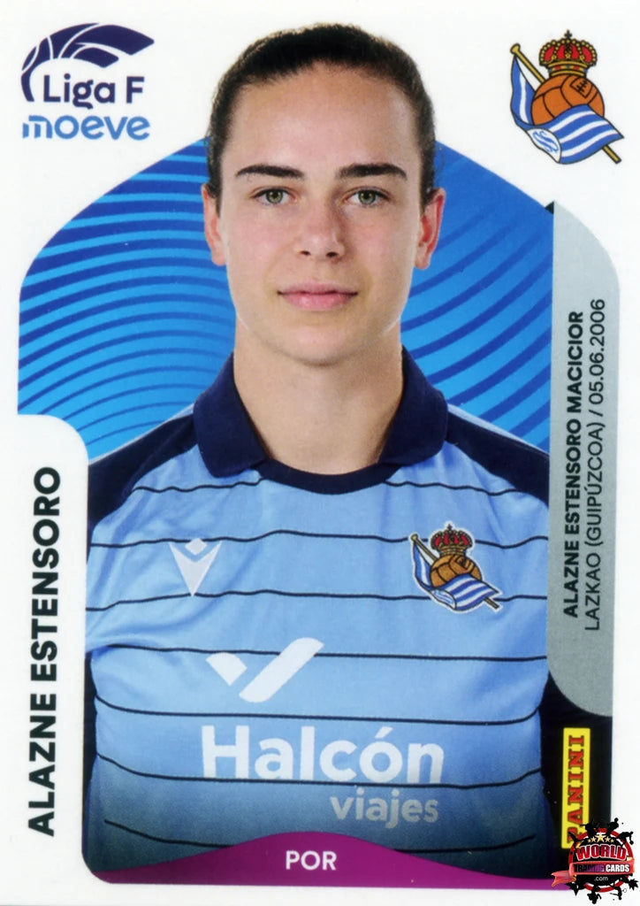 Cromo Trading Card Fútbol-Alazne Estensoro-Real Sociedad-Panini Liga F Moeve 2025-2026-285-Basico