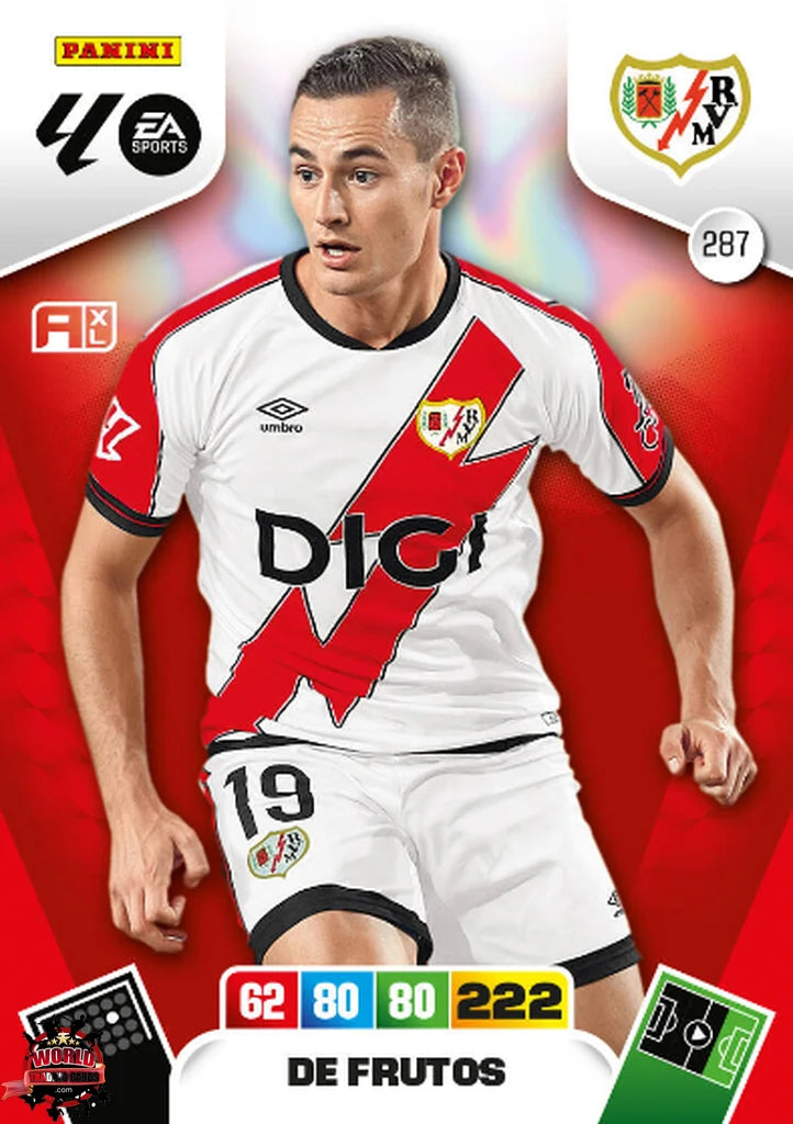 #287 | Adrenalyn XL | La Liga | 2025-2026 | De Frutos | Rayo Vallecano | Basico