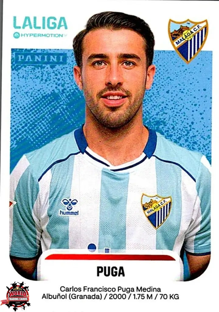 Cromo Trading Card Fútbol-Puga-Málaga CF-Panini La Liga HypermotionV 2025-2026-291-Basico