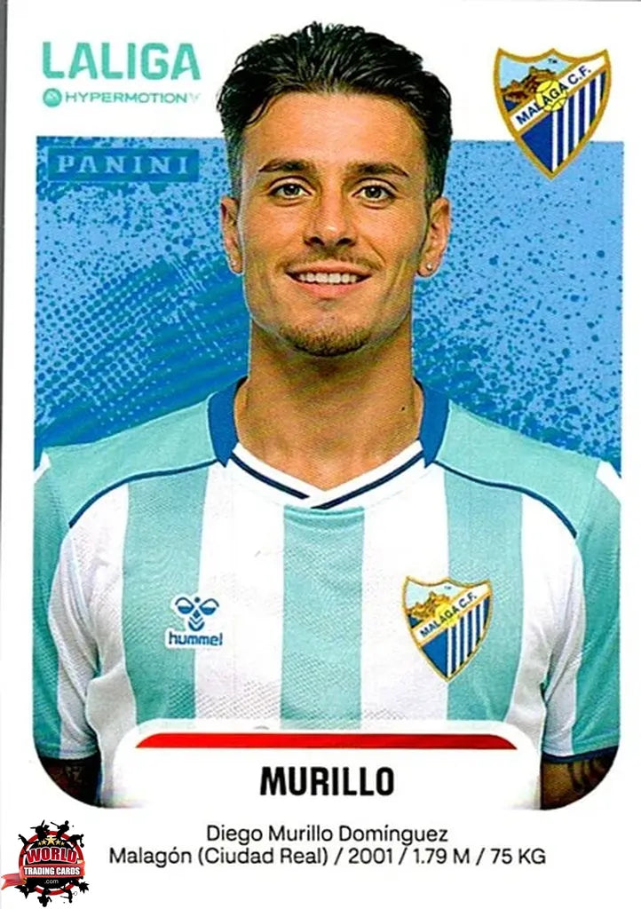 Cromo Trading Card Fútbol-Murillo-Málaga CF-Panini La Liga HypermotionV 2025-2026-292-Basico