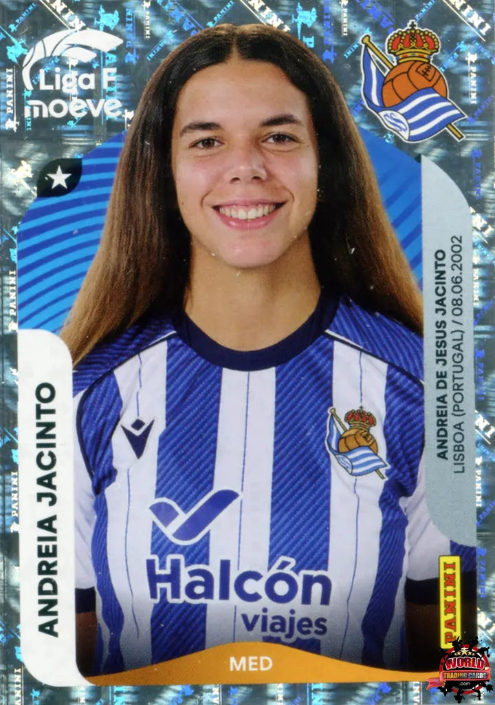 Cromo Trading Card Fútbol-Andreia Jacinto-Real Sociedad-Panini Liga F Moeve 2025-2026-294-Brillante