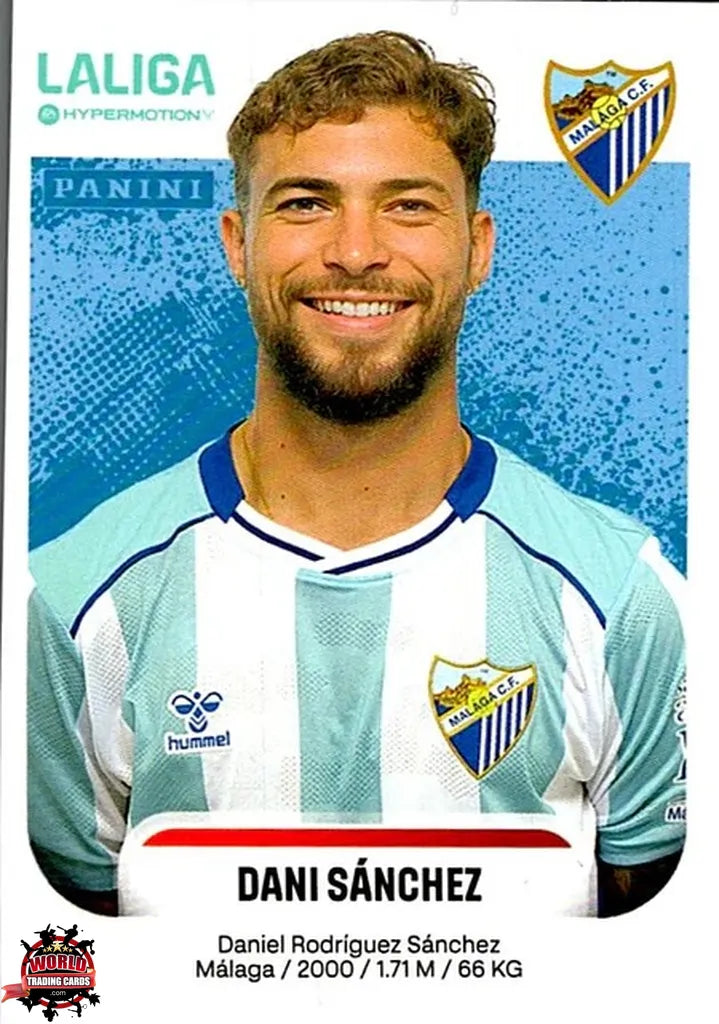 Cromo Trading Card Fútbol-Dani Sánchez-Málaga CF-Panini La Liga HypermotionV 2025-2026-294-Basico