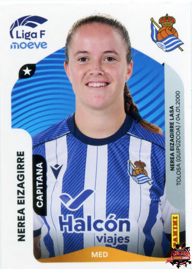 Cromo Trading Card Fútbol-Nerea Eizagirre-Real Sociedad-Panini Liga F Moeve 2025-2026-296-Basico
