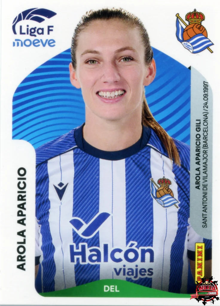 Cromo Trading Card Fútbol-Arola Aparicio-Real Sociedad-Panini Liga F Moeve 2025-2026-298-Basico