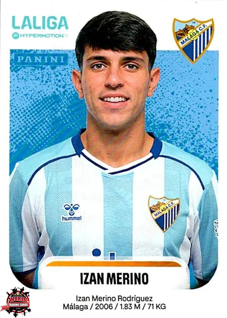 Cromo Trading Card Fútbol-Izan Merino-Málaga CF-Panini La Liga HypermotionV 2025-2026-298-Basico