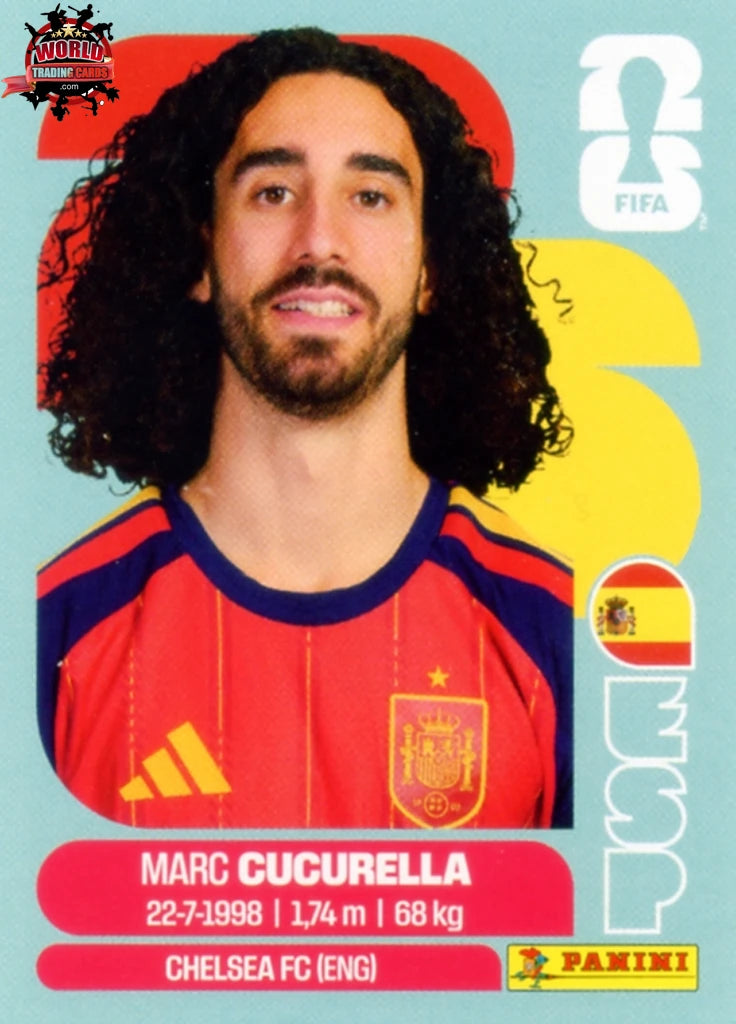 #ESP008 | Panini | Fifa World Cup Stickers | 2026 | Marc Cucurella | Spain | Base - International version
