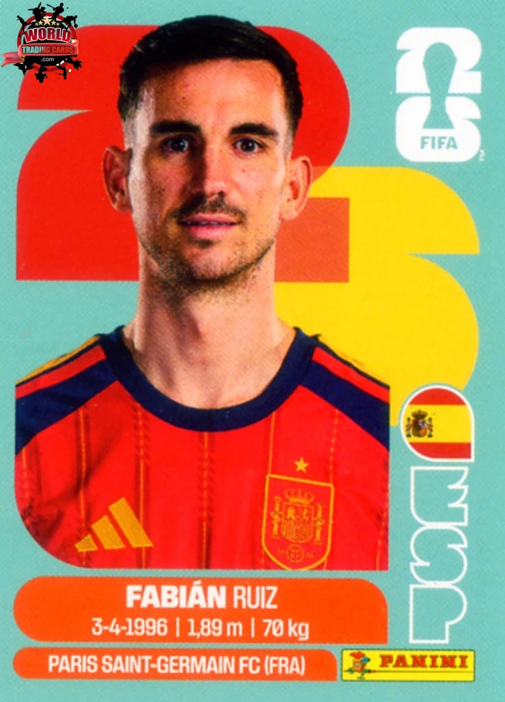 #ESP012 | Panini | Fifa World Cup Stickers | 2026 | Fabian Ruiz | Spain | Base - International version