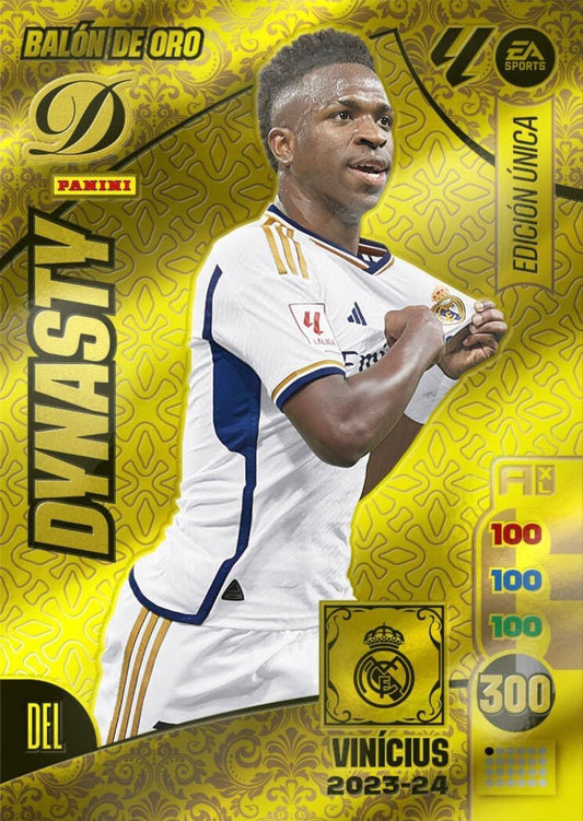 Panini Adrenalyn XL La Liga 2024/2025 - #DY/15 - Vinicius - 2023-24 - Real Madrid - Dynasty - Balón de Oro - Edición Única