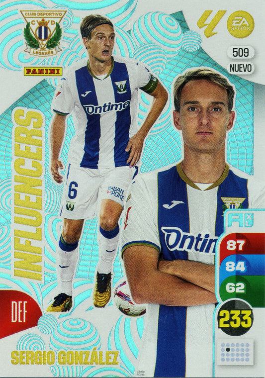 Panini Adrenalyn XL La Liga 2024/2025 - #509 NUEVO -. Sergio González - CD Leganés - Influencers - 2ª Edición, Cromo RAW