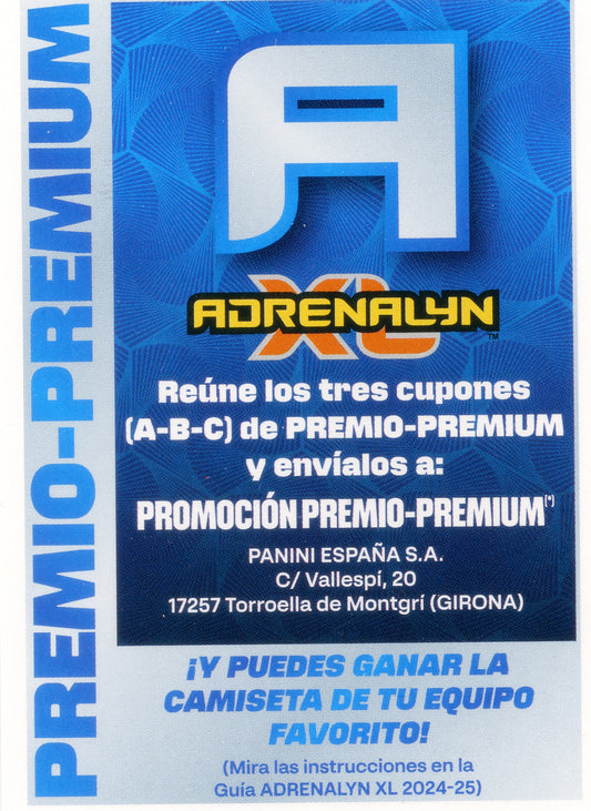 Panini Adrenalyn XL La Liga 2024/2025 - Premio - Premium - Letra "A" - Cromo RAW