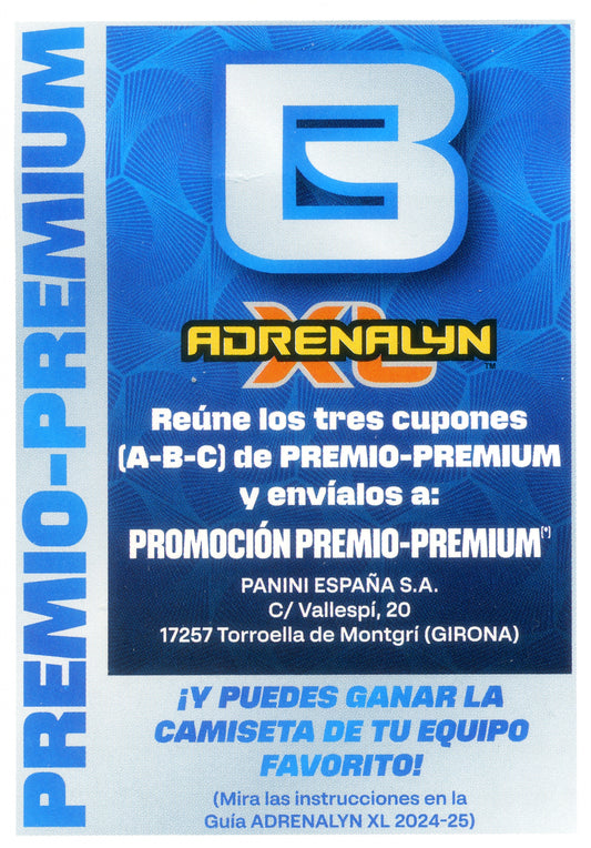 Panini Adrenalyn XL La Liga 2024/2025 - Premio - Premium - Letra "B" - Cromo RAW