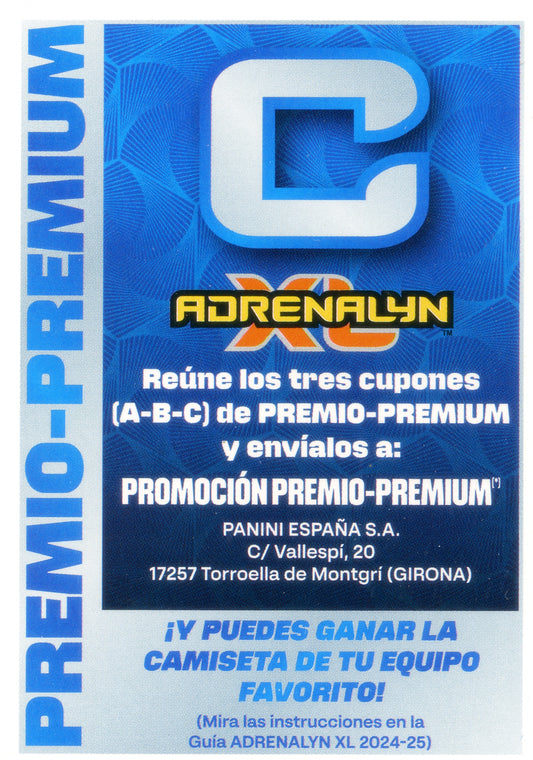Panini Adrenalyn XL La Liga 2024/2025 - Premio - Premium - Letra "C" - Cromo RAW