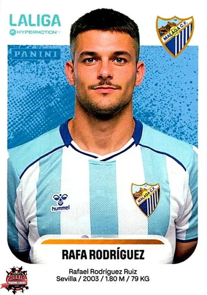 Cromo Trading Card Fútbol-Rafa Rodríguez-Málaga CF-Panini La Liga HypermotionV 2025-2026-300-Basico