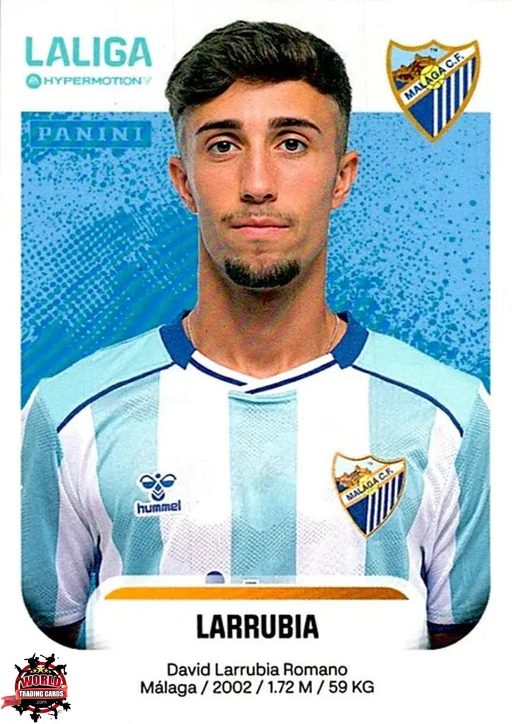 Cromo Trading Card Fútbol-Larrubia-Málaga CF-Panini La Liga HypermotionV 2025-2026-301-Basico