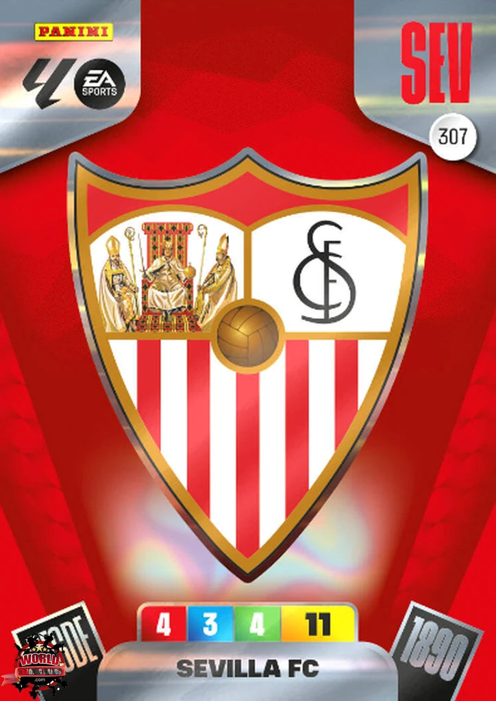 #307 | Adrenalyn XL | La Liga | 2025-2026 | Escudo | Sevilla FC | Basico