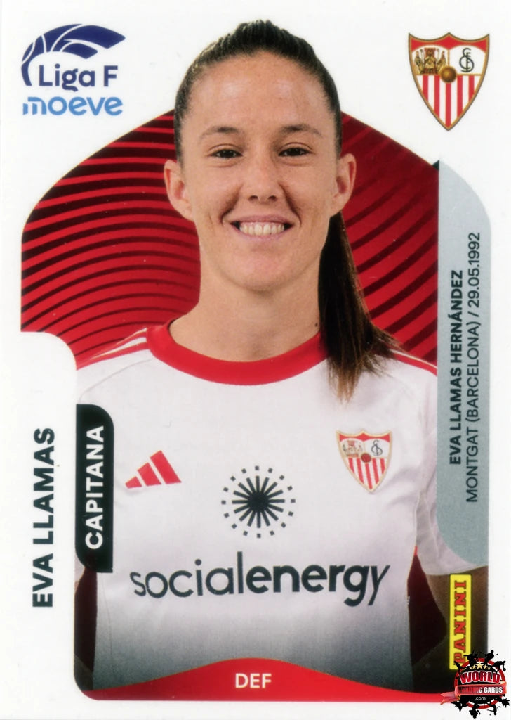 Cromo Trading Card Fútbol-Eva Llama-Sevilla FC-Panini Liga F Moeve 2025-2026-307-Basico