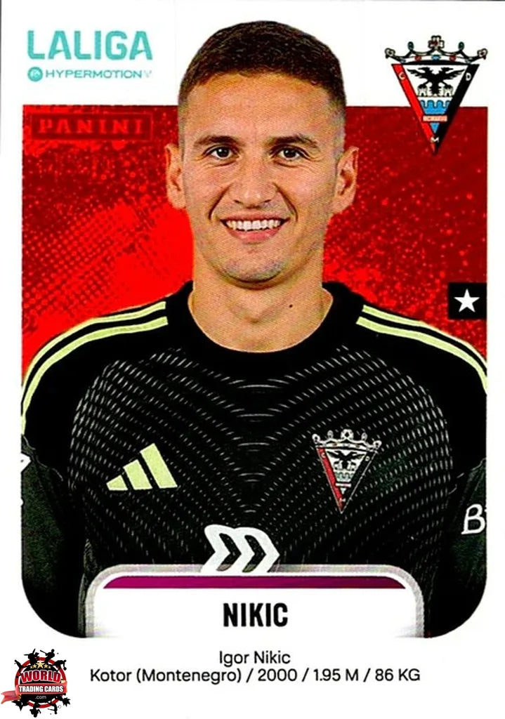 Cromo Trading Card Fútbol-Nikic-Mirandés-Panini La Liga HypermotionV 2025-2026-308-Basico