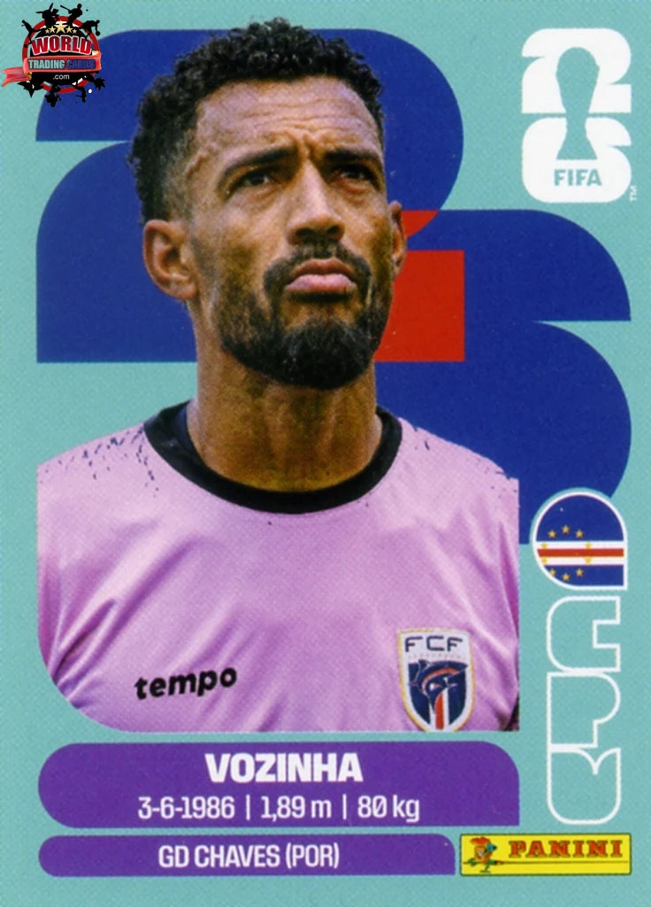 #CPV002 | Panini | Fifa World Cup Stickers | 2026 | Vozinha | Cape Verde | Base - International version