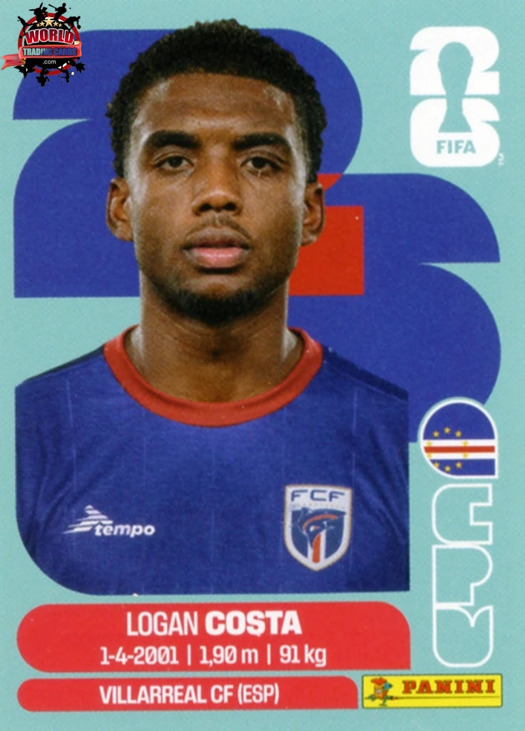 #CPV003 | Panini | Fifa World Cup Stickers | 2026 | Logan Costa | Cape Verde | Base - International version