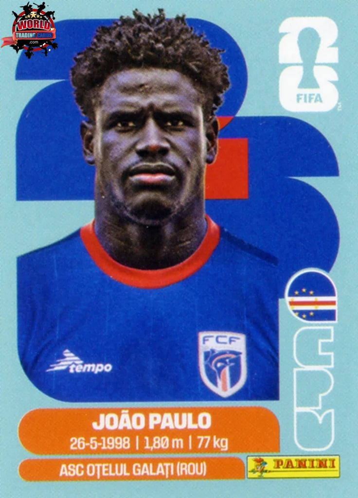 #CPV008 | Panini | Fifa World Cup Stickers | 2026 | Joao Paulo | Cape Verde | Base - International version