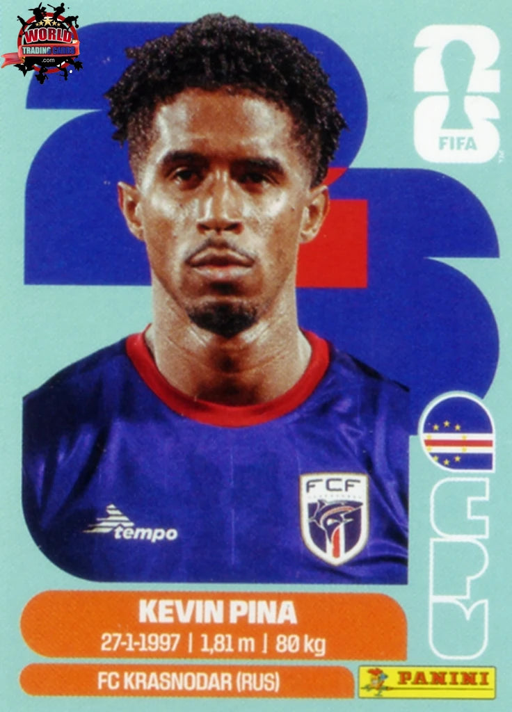 #CPV010 | Panini | Fifa World Cup Stickers | 2026 | Kevin Pina | Cape Verde | Base - International version