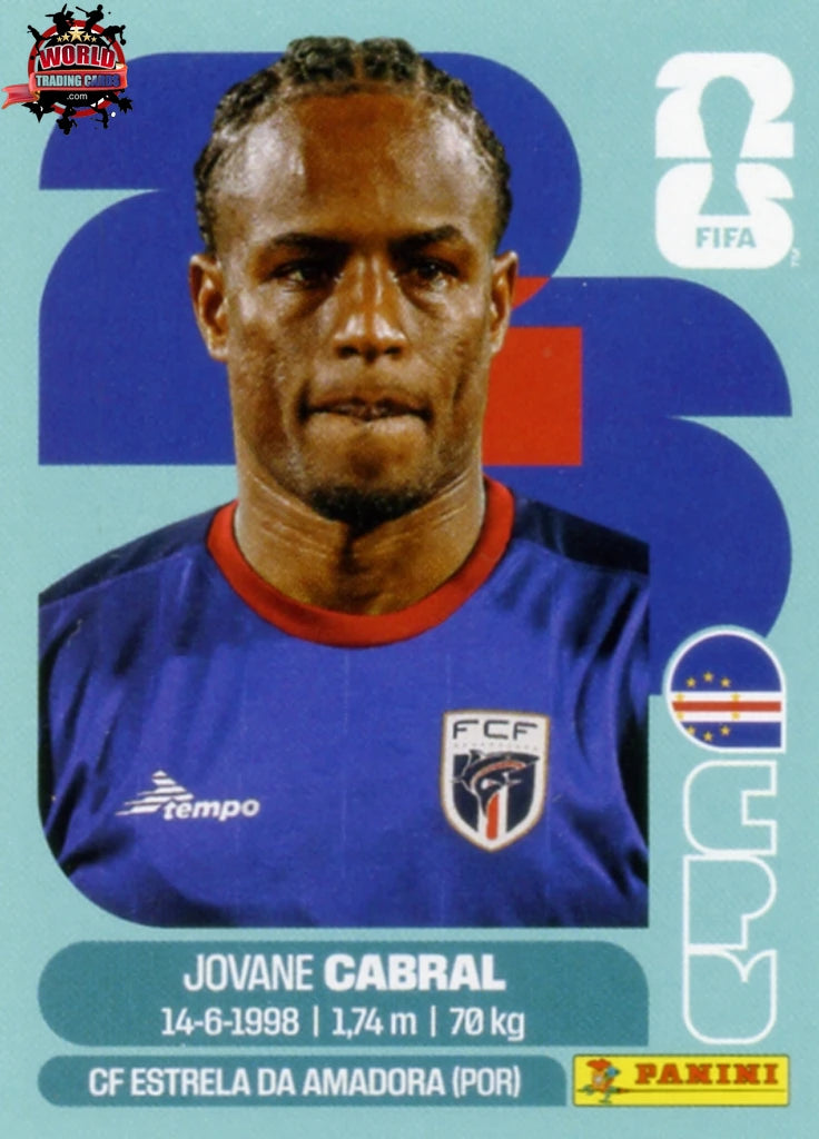 #CPV016 | Panini | Fifa World Cup Stickers | 2026 | Jovane Cabral | Cape Verde | Base - International version
