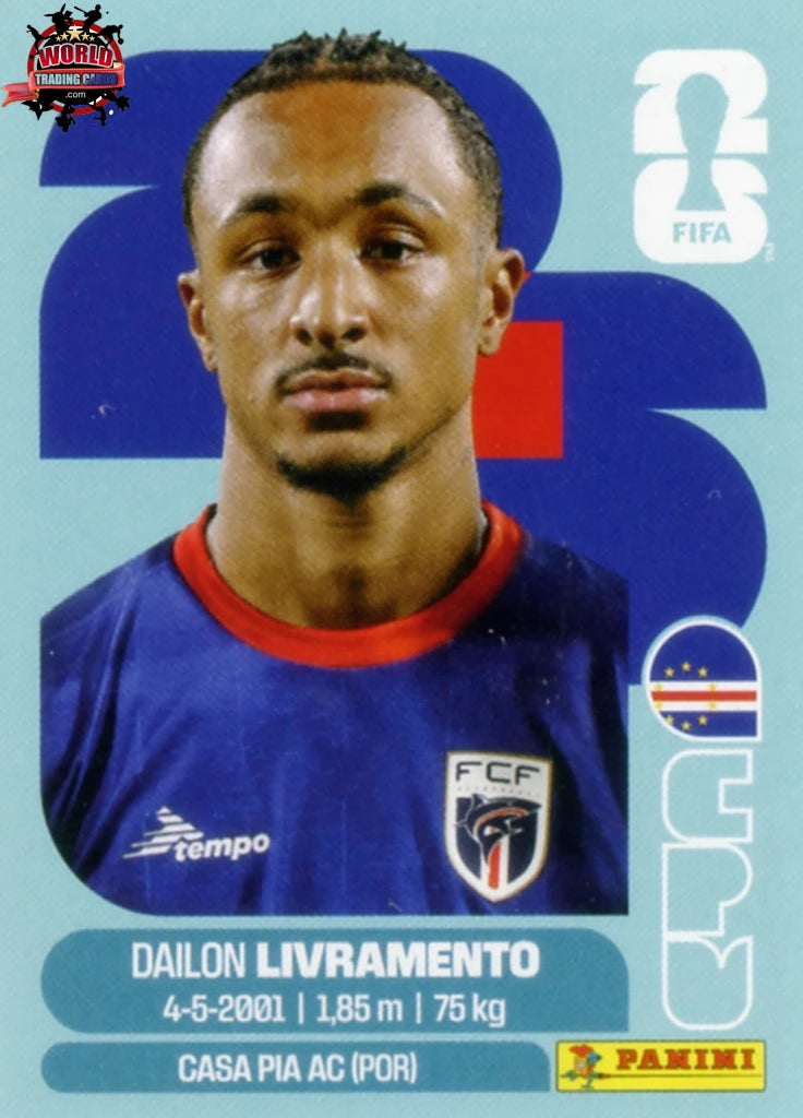 #CPV018 | Panini | Fifa World Cup Stickers | 2026 | Dailon Livramento | Cape Verde | Base - International version