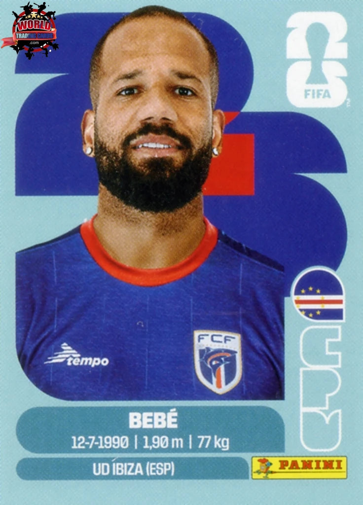 #CPV020 | Panini | Fifa World Cup Stickers | 2026 | Bebe | Cape Verde | Base - International version
