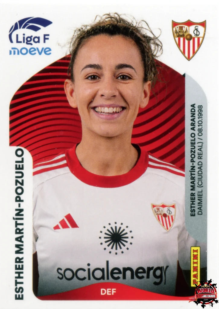Cromo Trading Card Fútbol-Esther Martín Pozuelo-Sevilla FC-Panini Liga F Moeve 2025-2026-310-Basico