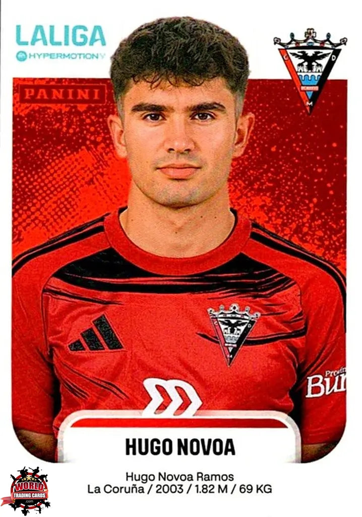 Cromo Trading Card Fútbol-Hugo Novoa-Mirandés-Panini La Liga HypermotionV 2025-2026-310-Basico