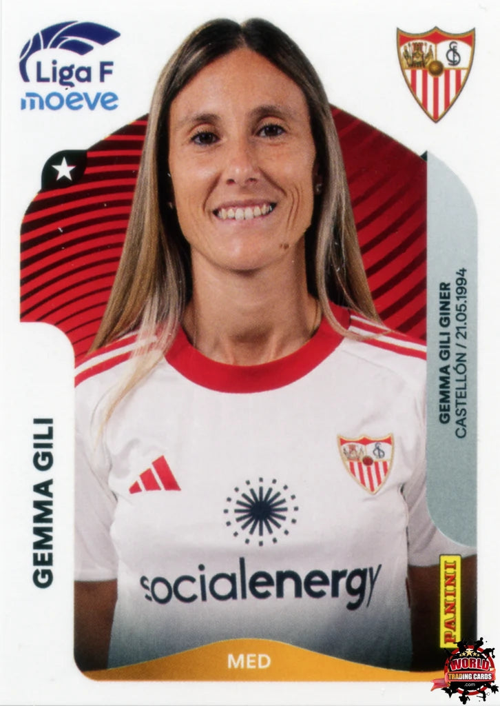 Cromo Trading Card Fútbol-Gemma Gili-Sevilla FC-Panini Liga F Moeve 2025-2026-311-Basico