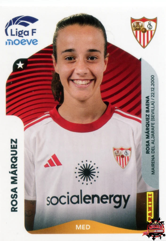 Cromo Trading Card Fútbol-Rosa Márquez-Sevilla FC-Panini Liga F Moeve 2025-2026-313-Basico