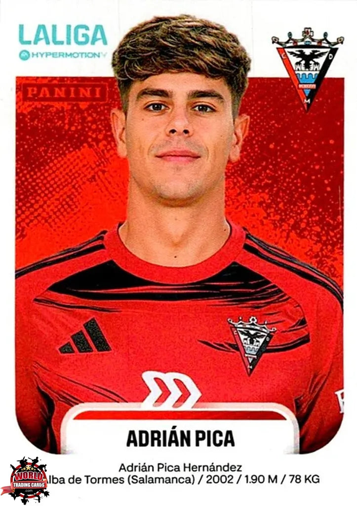Cromo Trading Card Fútbol-Adrián Pica-Mirandés-Panini La Liga HypermotionV 2025-2026-315A-Basico