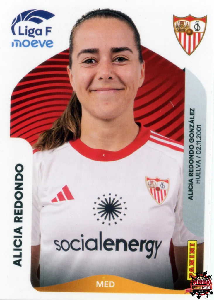 Cromo Trading Card Fútbol-Alicia Redondo-Sevilla FC-Panini Liga F Moeve 2025-2026-315-Basico