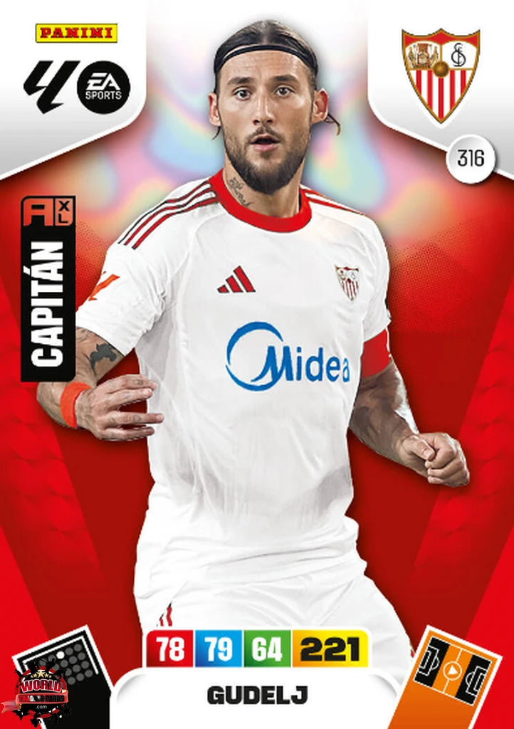 #316 | Adrenalyn XL | La Liga | 2025-2026 | Gudelj | Sevilla FC | Basico