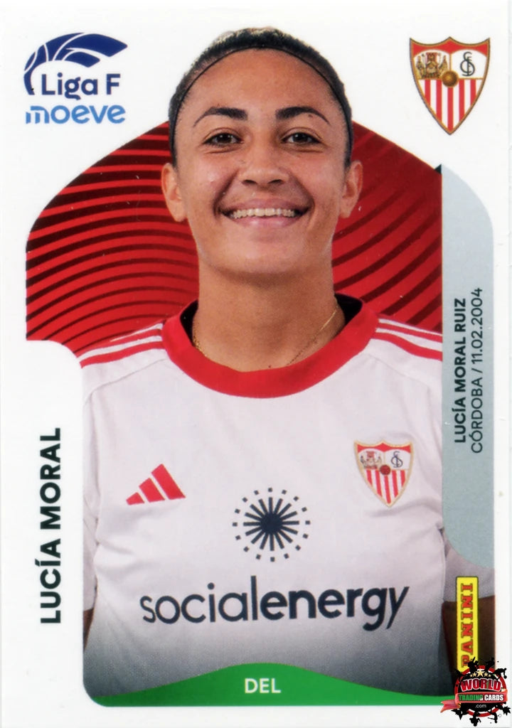 Cromo Trading Card Fútbol-Lucía Moral-Sevilla FC-Panini Liga F Moeve 2025-2026-319-Basico