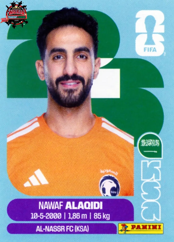 #KSA002 | Panini | Fifa World Cup Stickers | 2026 | Nawaf Alaqidi | Saudi Arabia | Base - International version